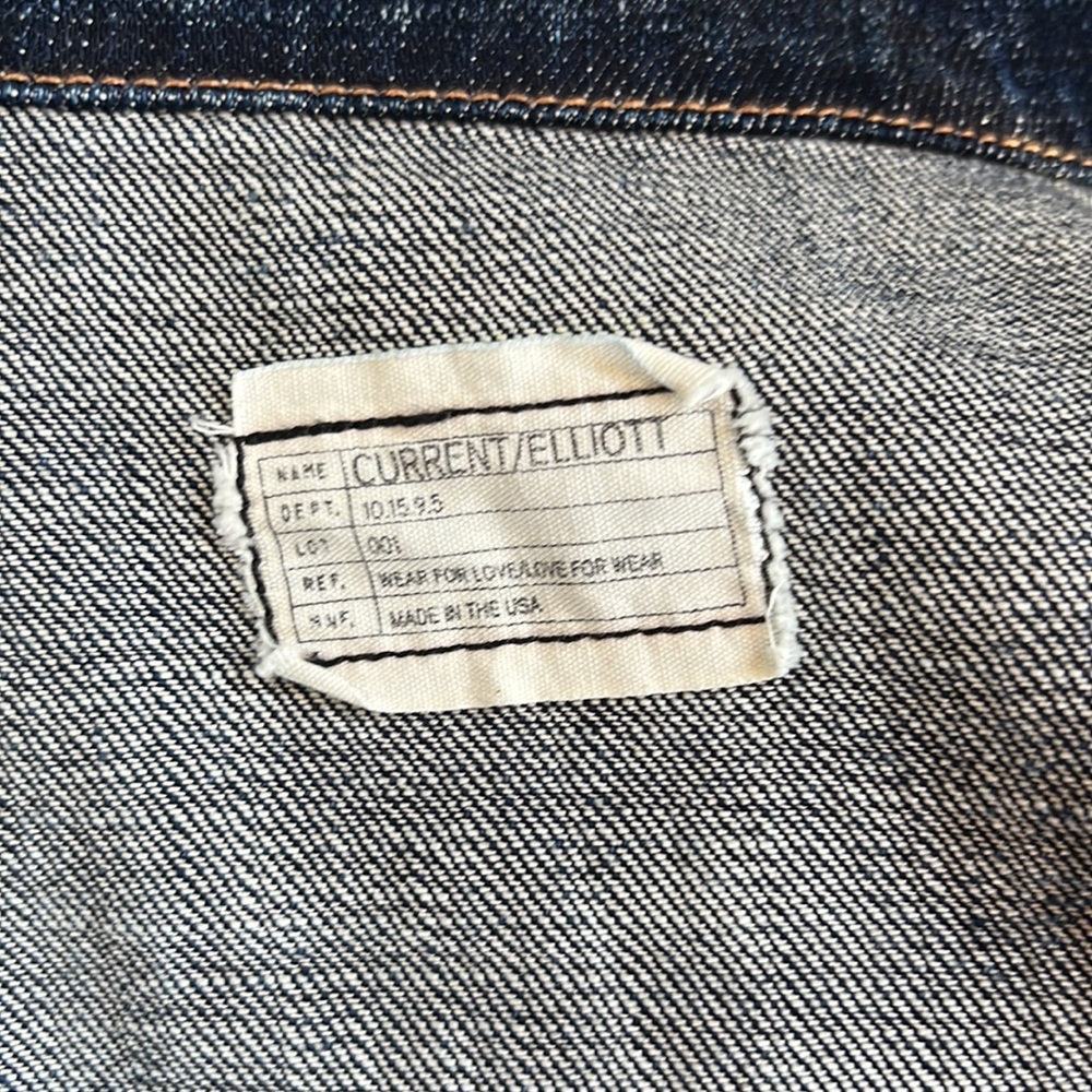 Current Elliott Denim Blue Jacket Sample - image 3
